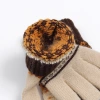 Otoño invierno adulto guantes calientes mujeres jacquard punto pantalla táctil lana plus fleece protección contra el frío guantes de dedo dividido Specification image